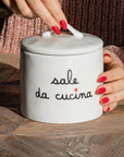 Barattolo in gres decoro "Sale da cucina". Simple day