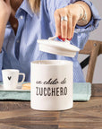 Barattolo in gres decoro "Un chilo di zucchero". Simple day