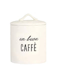 Barattolo in gres decoro "Un buon caffè". Simple day
