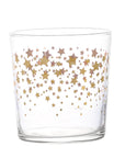 Set 6 bicchieri acqua decoro Stelle oro, trasparente. Simple day