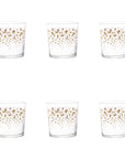 Set 6 bicchieri acqua decoro Stelle oro, trasparente. Simple day