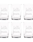 Set 6 bicchieri birra decoro "Bella fresca", trasparente con scritta in bianco. Simple day