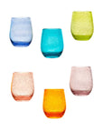 Set 6 bicchieri acqua "Bubble" colore turchese. Fade