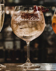 Set 2 calici cocktail decoro "Aperitivo", trasparente con scritta in bianco. Simple day