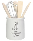Portautensili Linea Ceramica Kitchen Cool colore bianco. Tognana Porcellane