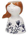 Vaso donna con foglie, H.22 cm., Linea Anacu. Tognana