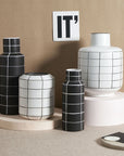 Anfora Grande 30 x H 43 Cm Ceramica Bianco/Nero. Tognana
