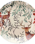 Piatto Panettone "Magic Forest", in Porcellana, disegno cervi. Tognana