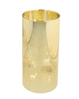 Lanterna Cilindrica Oro Con Led H22 Linea Christmas Chamonix