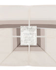 Lenzuola completo letto beige, matrimoniale, Balza Borgo. Blanc Mariclò