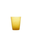 Bicchiere acqua "Memento" in vetro, colore giallo corn, set 6 pz. Serafino Zani