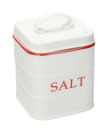 Set barattoli SALE, ZUCCHERO E CAFFE', porcellana, bianco e rosso. Tognana