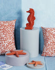Decorazione ramo corallo, colore rosso, in ceramica. H.33 cm. Tognana