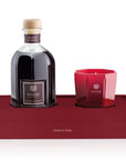 Gift box XMAS EDITION Diffusore 250 ml ROSSO NOBILE con bastoncini neri + candela 80grammi. Dr. Vranjes