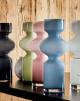 Vaso tubolare, Linea Wetube, in vetro bianco, H. 35 cm. Tognana