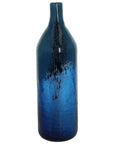 Vaso/bottiglia "Crash" blu, H.35 in vetro. Tognana