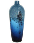 Vaso "Crash" blu, H.40 in vetro. Tognana