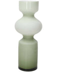 Vaso tubolare, Linea Wetube, in vetro verde, H. 35 cm. Tognana