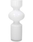 Vaso tubolare, Linea Wetube, in vetro bianco, H. 35 cm. Tognana