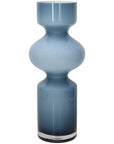 Vaso tubolare, Linea Wetube, in vetro ottanio, H. 35 cm. Tognana