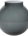 Vaso palla, Linea Wetube, in vetro grigio, H. 14 cm. Tognana
