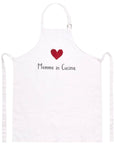 Grembiule lino decoro "Mamma in cucina" 70x85 cm. Simple day