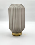 Lampada "Bright" con base oro, con timer, H. 26cm, 4 colori disponibili, misura grande. EDG