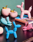 Mela decorativa, Linea Home decor apple, colore rosa e oro, H. 10 cm. Tognana