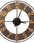 Orologio Rotondo, in Metallo, colore nero/legno. Tognana