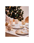Mug Stripes, Linea New Milk & chery, porcellana, colore bianco e oro. Tognana