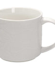 Mug Radius Relief, Linea New Milk&coffee, porcellana, colore bianco. Tognana