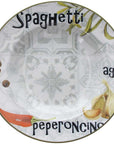 Piatto pasta "Spaghetti aglio peperoncino", in porcellana, 29cm. Tognana