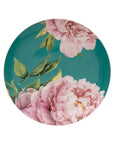 Piatto da portata Peonie, colore ottanio e rosa. Galbiati