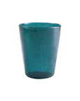 Bicchiere acqua "Memento" in vetro, colore petrolio, set 6 pz. Serafino Zani