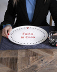 Piatto pizza in ceramica decoro "Fatta in casa". Simple day