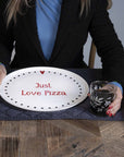 Piatto pizza in ceramica decoro "Just love pizza". Simple day