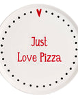 Piatto pizza in ceramica decoro "Just love pizza". Simple day