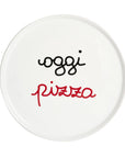Piatto pizza in ceramica decoro "Oggi pizza". Simple day