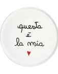 Piatto pizza in ceramica decoro "Questa è la mia". Simple day