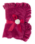 Plaid con gala bordeaux Serie Romantic Frill. Blanc Mariclò