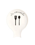 Poggiamestoli bianco con decoro "Sto cucinando". Simple day