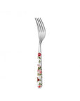 Forchetta Linea ROSES acciaio inossidabile, con manico rose rosa e gialle. Neva Posate
