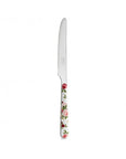 Coltello Linea ROSES acciaio inossidabile, con manico rose rosa e gialle. Neva Posate