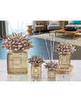 Profumatore 100 ml. con tappo anemone, colore tortora, in porcellana Capodimonte. Melaverde