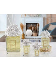 Profumatore 250 ml. con tappo stelle marine, colore bianco, in porcellana Capodimonte. Melaverde