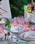 Bicchiere Serena, in vetro, colore ametista rosa, set 6pz. Tognana