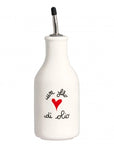 Bottiglia olio in gres decoro "Un filo di olio". Simple day