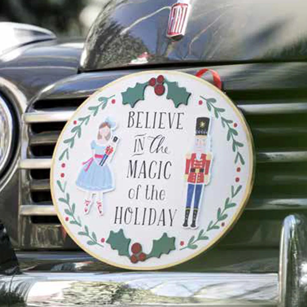 Decorazione targa Natale "Lo Schiaccianoci". Blanc Mariclò