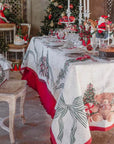 Tovaglia natalizia stampa orsetto, Linea Teddy Bear 150 x 240. Blanc Mariclò