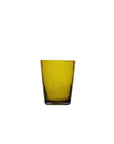 Bicchiere acqua "Memento" in vetro, colore giallo trasparente, set 6 pz. Serafino Zani